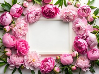 pink rose frame