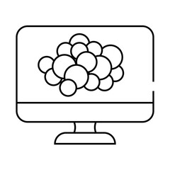 color blindness test ophthalmology line icon vector. color blindness test ophthalmology sign. isolated contour symbol black illustration