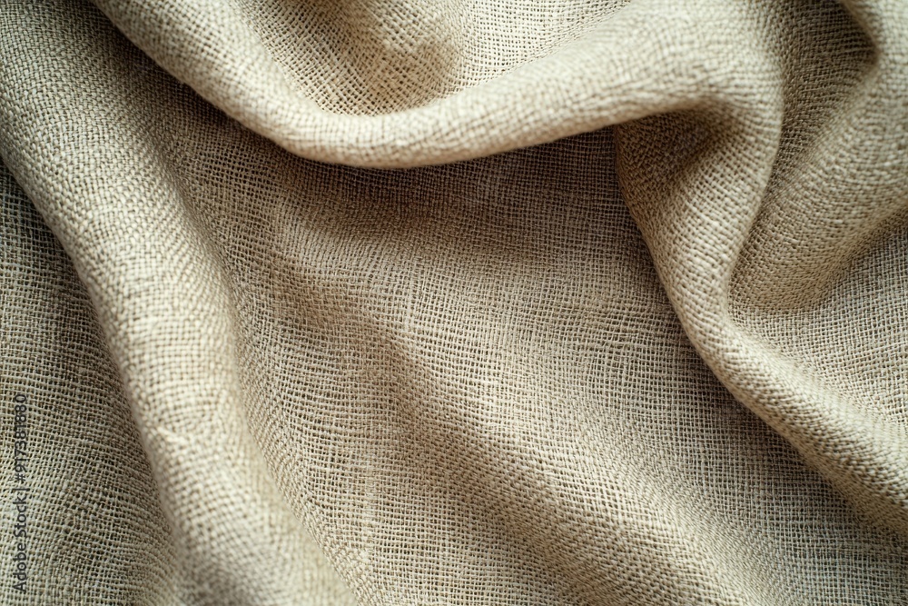 Poster canvas texture background made from linen fibers featuring organic weave patterns and natural charac