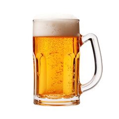 Glass of beer with bubble top view isolated on transparent background Remove png, Clipping Path, pen tool