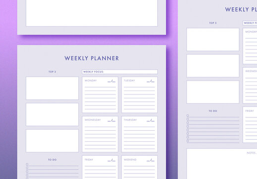 Pastel Purple Weekly Planner