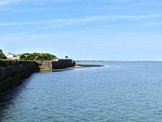 Saint-Martin-de-Ré, August 2024 - Visit the beautiful town of Saint-Martin-de-Ré on the Ile de Ré on France's Atlantic coast.- View of the fortifications