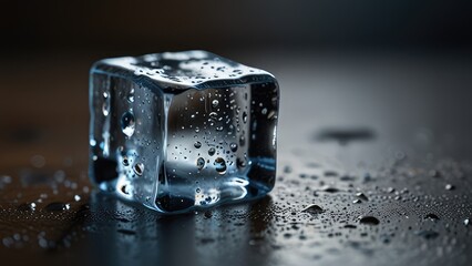 ice cubes on black background