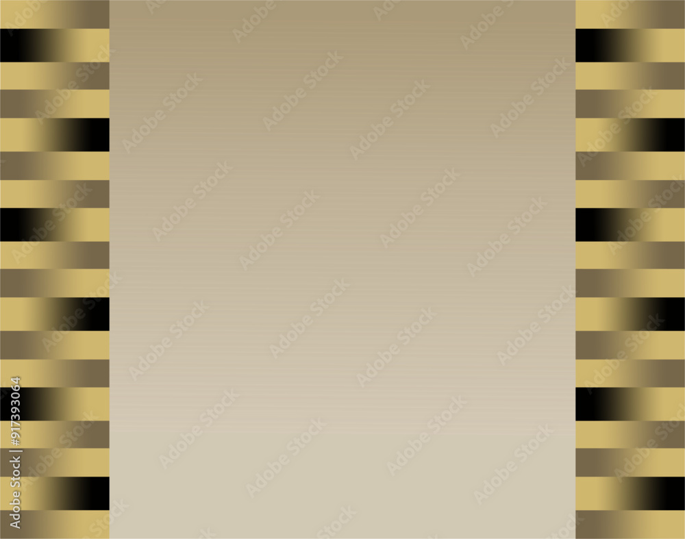 Poster composition of plane lines and shapes in the form of geometry with golden brown shades as background