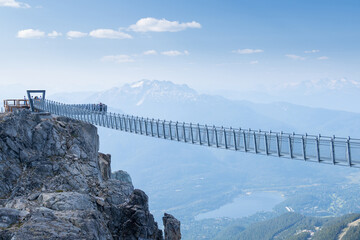 Peak to peak cloudraker Suspension skybridge in whistler, British Columbia, BC, Canada
