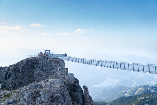 Peak to peak cloudraker Suspension skybridge in whistler, British Columbia, BC, Canada
