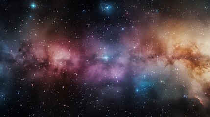 Fototapeta premium Vibrant Galactic Cloud With Stars and Dust in Deep Space