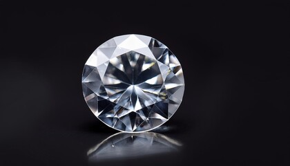 shiny diamond isolated on black background