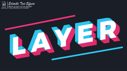 Illussion editable text effects. Vector eps files.