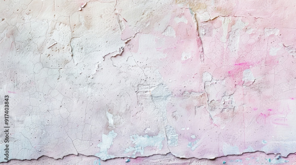 Wall mural vintage light pink plaster wall texture with pastel abstract painted surface and stucco background f