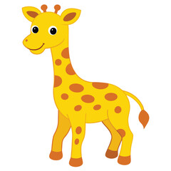 giraffe cartoon vector illustration clipart, 