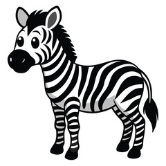 Obraz premium Vector of cartoon zebra illustration clip art, 