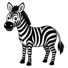 Obraz premium Vector of cartoon zebra illustration clip art, 