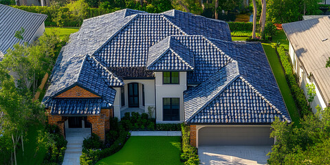 Aerial Images of Residential Roofing Structures