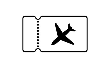 Plane ticket illustration.