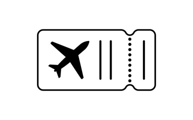 Plane ticket illustration.