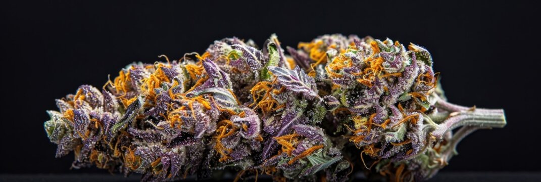 Cherry Banana Auto Beautiful and Colorful Cannabis Strain with Selective Focus