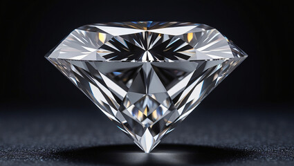 A white expensive big diamond with black background