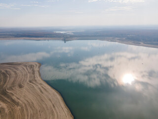 Aerial view of Pyasachnik Reservoir, Bulgaria