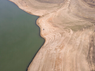 Aerial view of Pyasachnik Reservoir, Bulgaria