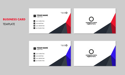Colorful Simple minimal smart Clean style modern Company business card design template