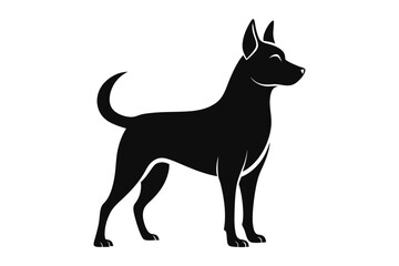 dog silhouette vector illustration