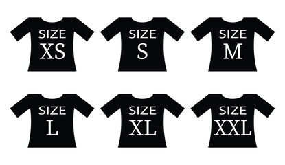 Set clothing size labels size label tag Clothing neck label tag concept no border vector design on white background in eps 10 .