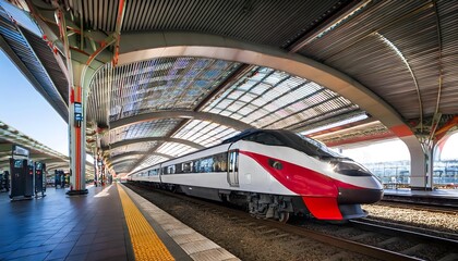 Fototapeta premium Modern train in the station