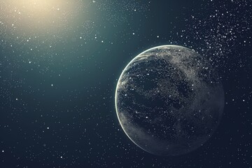 Fototapeta premium Retro Sci-Fi Background Futuristic landscape . Beautiful simple AI generated image in 4K, unique.