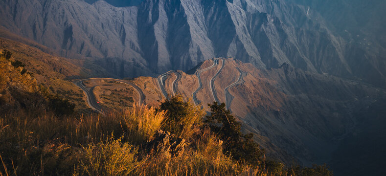 Twisted road on the mountains