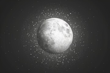 Obraz premium Stylized vintage 3D animation background with mountains, sun and glowing stars. 80s retro futuristic sci-fi seamless loop.. Beautiful simple AI generated image in 4K, unique.
