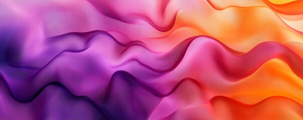 Obraz premium Colorful fabric waves in gradient shades of