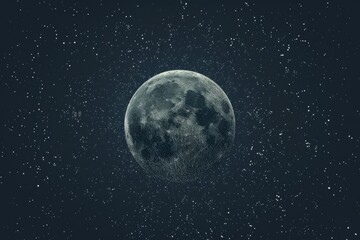 Obraz premium Stylized vintage 3D animation background with mountains, sun and glowing stars. 80s retro futuristic sci-fi seamless loop.. Beautiful simple AI generated image in 4K, unique.