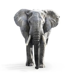 Obraz premium Isolated Elephant On White Background 