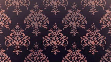 Fototapeta premium purple seamless damsk pattern 