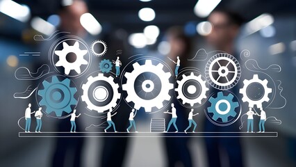 wydajność zespołowa, współpraca, zespół, tryby, synchronizacja, harmonia, efektywność, technologia, praca zespołowa, zarządzanie, profesjonalizm, organizacja, współdziałanie, produktywność, sukces, bi