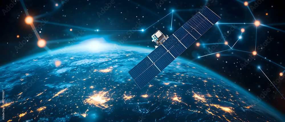 Poster securing geospatial data from the cosmos. advanced space security with earth-orbiting satellites des