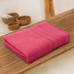 bath towel old wooden background all angle 