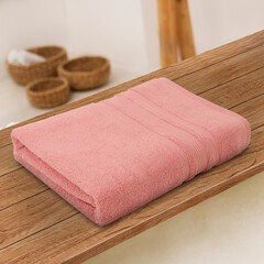 bath towel old wooden background all angle 