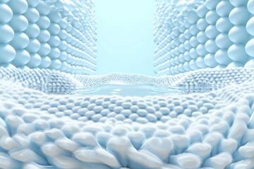Obraz premium Close-up of fabric interlaced fiber with water drop.. Beautiful simple AI generated image in 4K, unique.