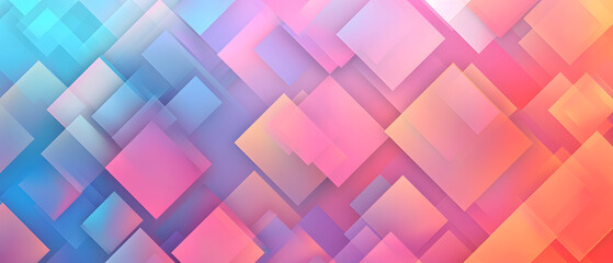 Soft Geometrical Patterns design, Overlapping squares in soft pastel shades, can be used for website design app design