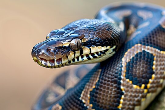 Borneo short-tailed blood python snake (Python curtus breitensteini)
. Beautiful simple AI generated image in 4K, unique.
