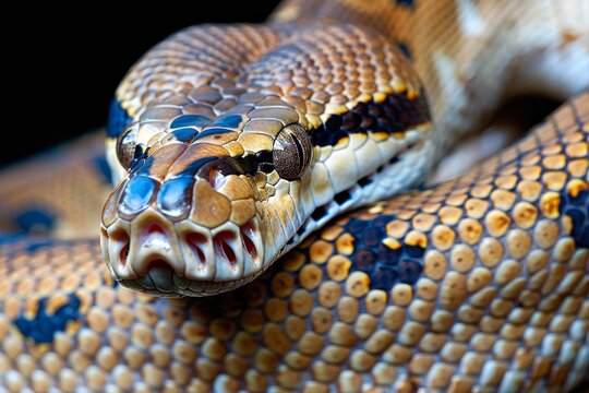 Borneo short-tailed blood python snake (Python curtus breitensteini)
. Beautiful simple AI generated image in 4K, unique.