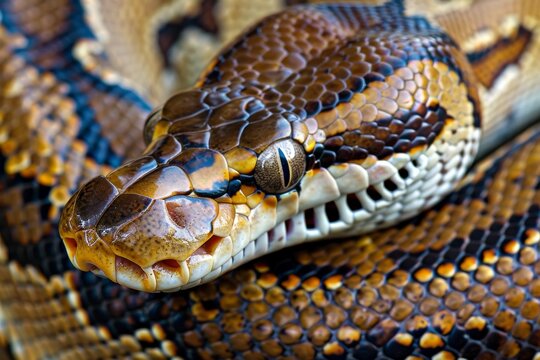Borneo short-tailed blood python snake (Python curtus breitensteini)
. Beautiful simple AI generated image in 4K, unique.