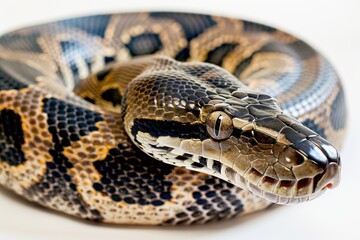 Obraz premium close - up of a python snake.. Beautiful simple AI generated image in 4K, unique.