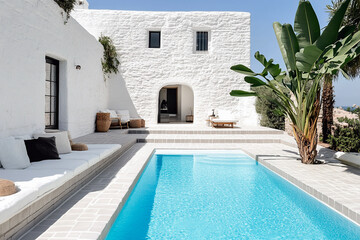 luxury villa with swimming pool vacation home or resort at the Mediterranean	
