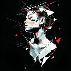 Obraz premium abstract illustration of the girl