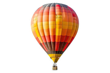 Obraz premium Colorful hot air balloon soaring in a clear sky, a vibrant representation of adventure and travel.