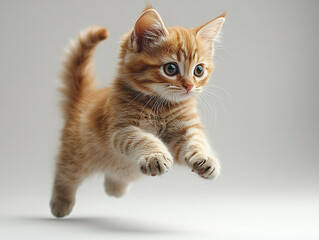 Obraz premium Portrait of a cute, playful kitten cat