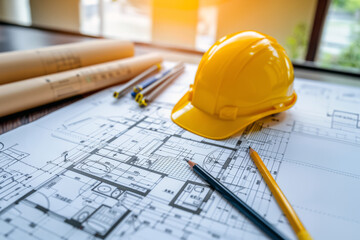 Technical Drawing, Blueprint with Pencil